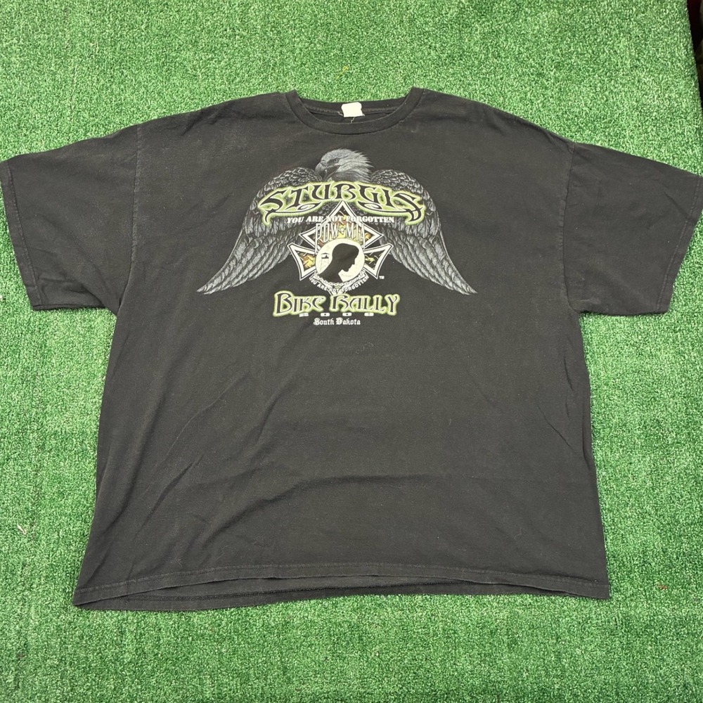 Vintage 2003 Sturgis Bike Rally POW MIA Graphic T-shirt